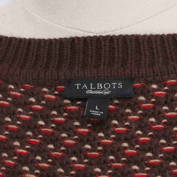 Talbots Brown Angora Blend Sweater Tank Vest Size L - Picture 6 of 6